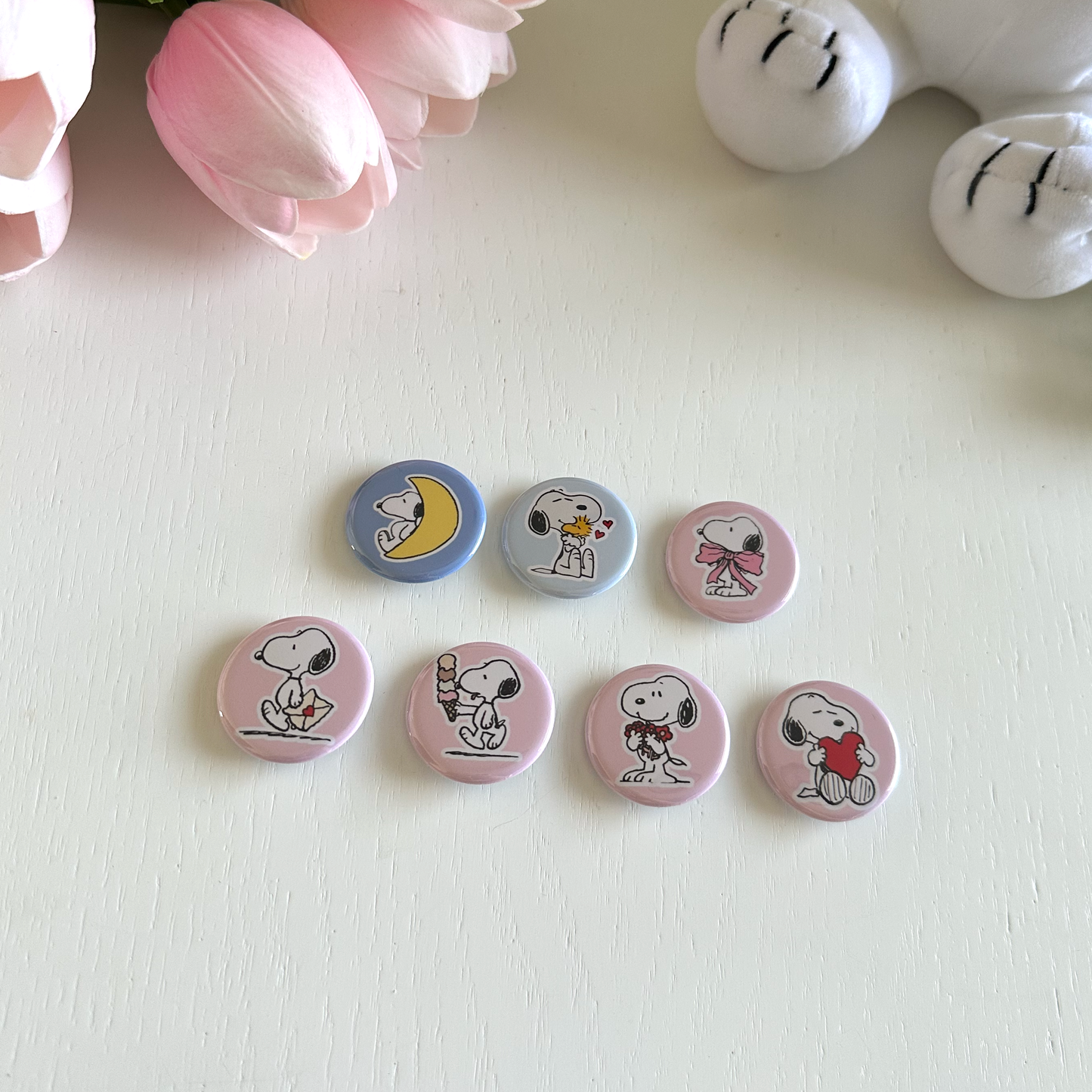 Cute White Dog Button Pins