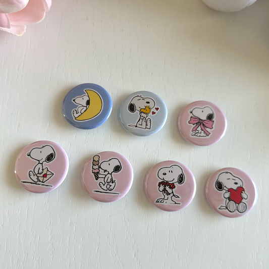 Cute White Dog Button Pins