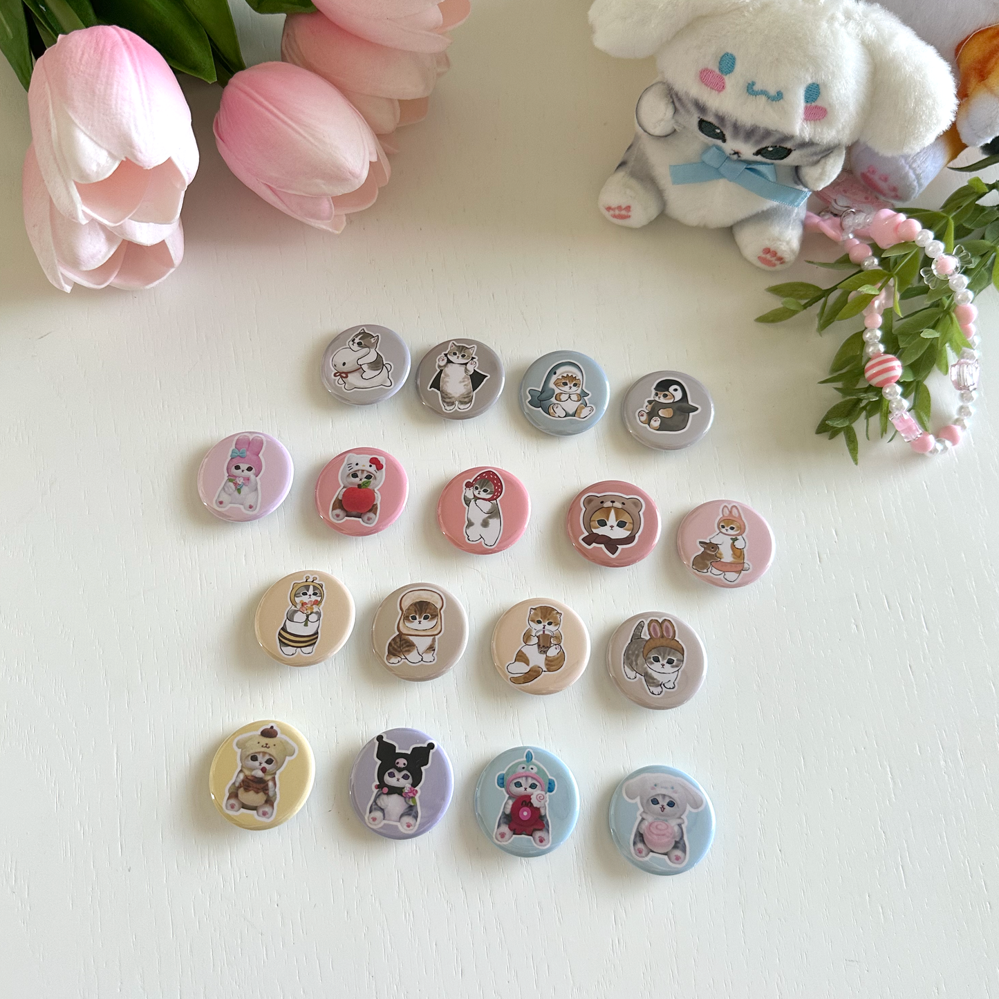 Cute Cat Button Pins