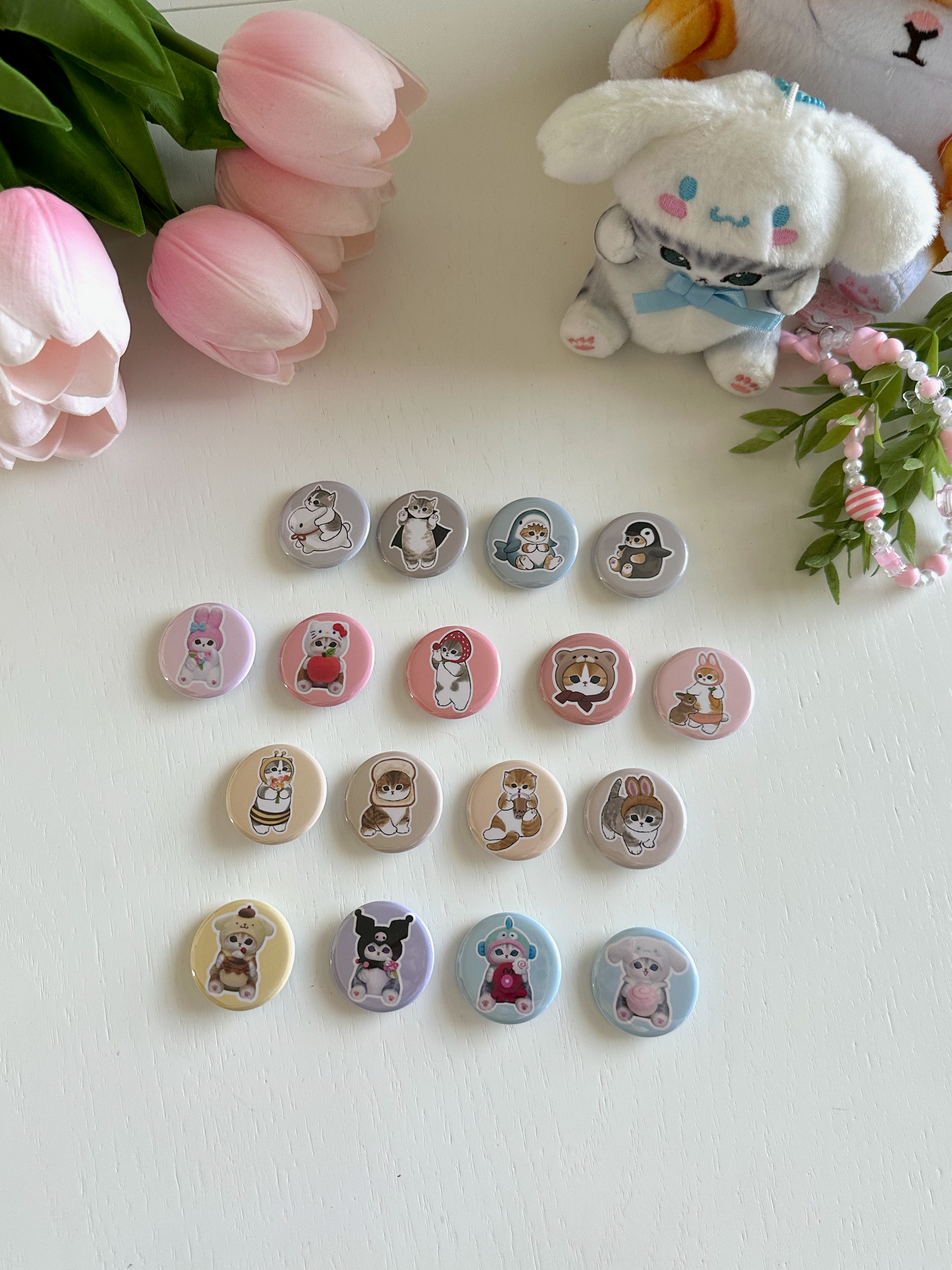 Cute Cat Button Pins
