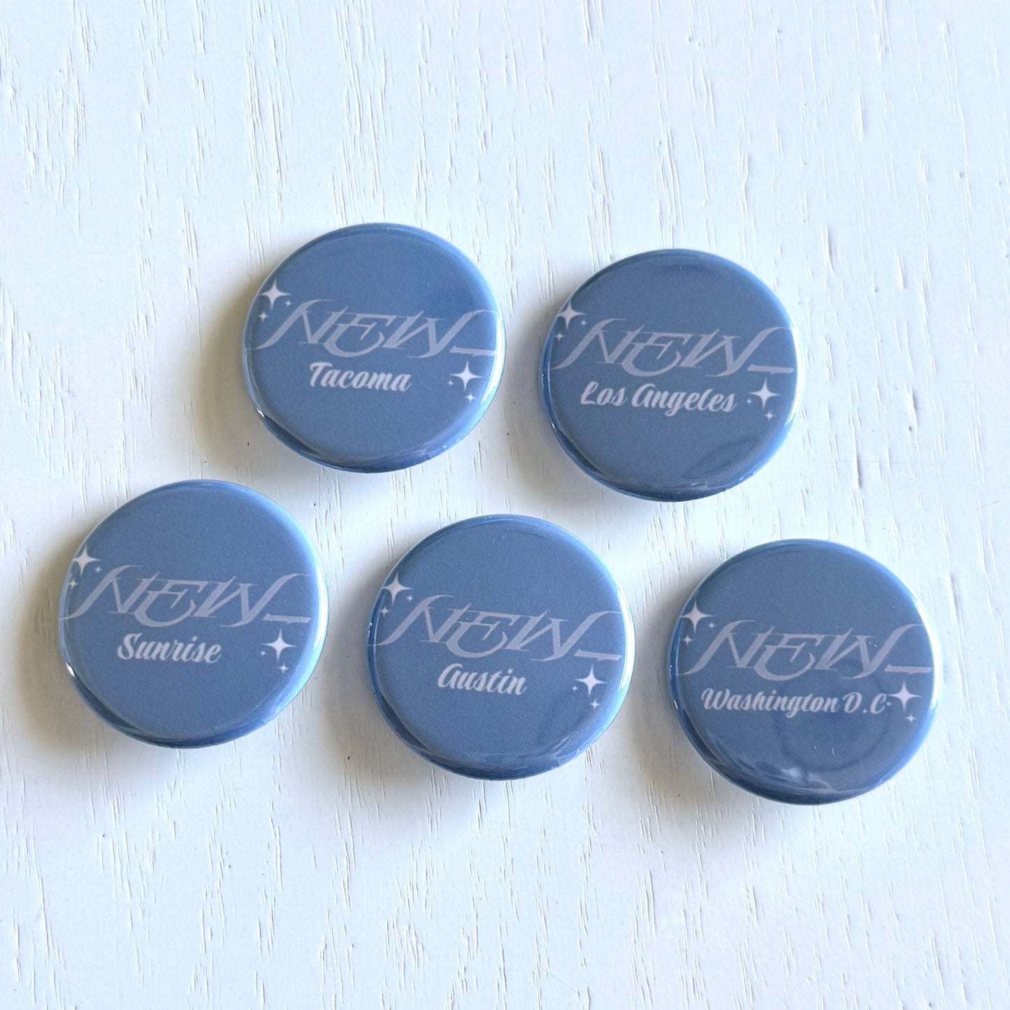 SVT New Tour City Button Pins