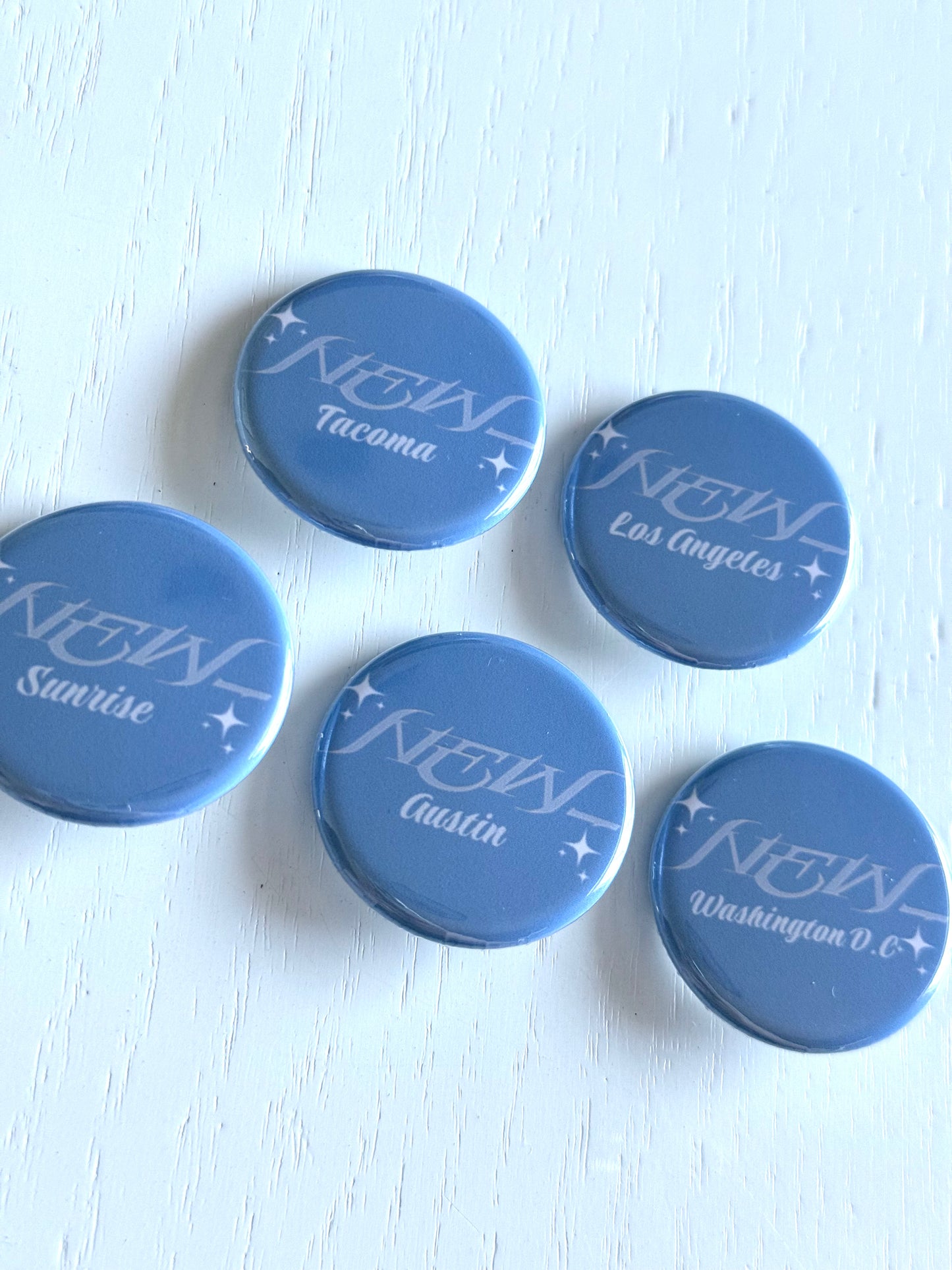 SVT New Tour City Button Pins