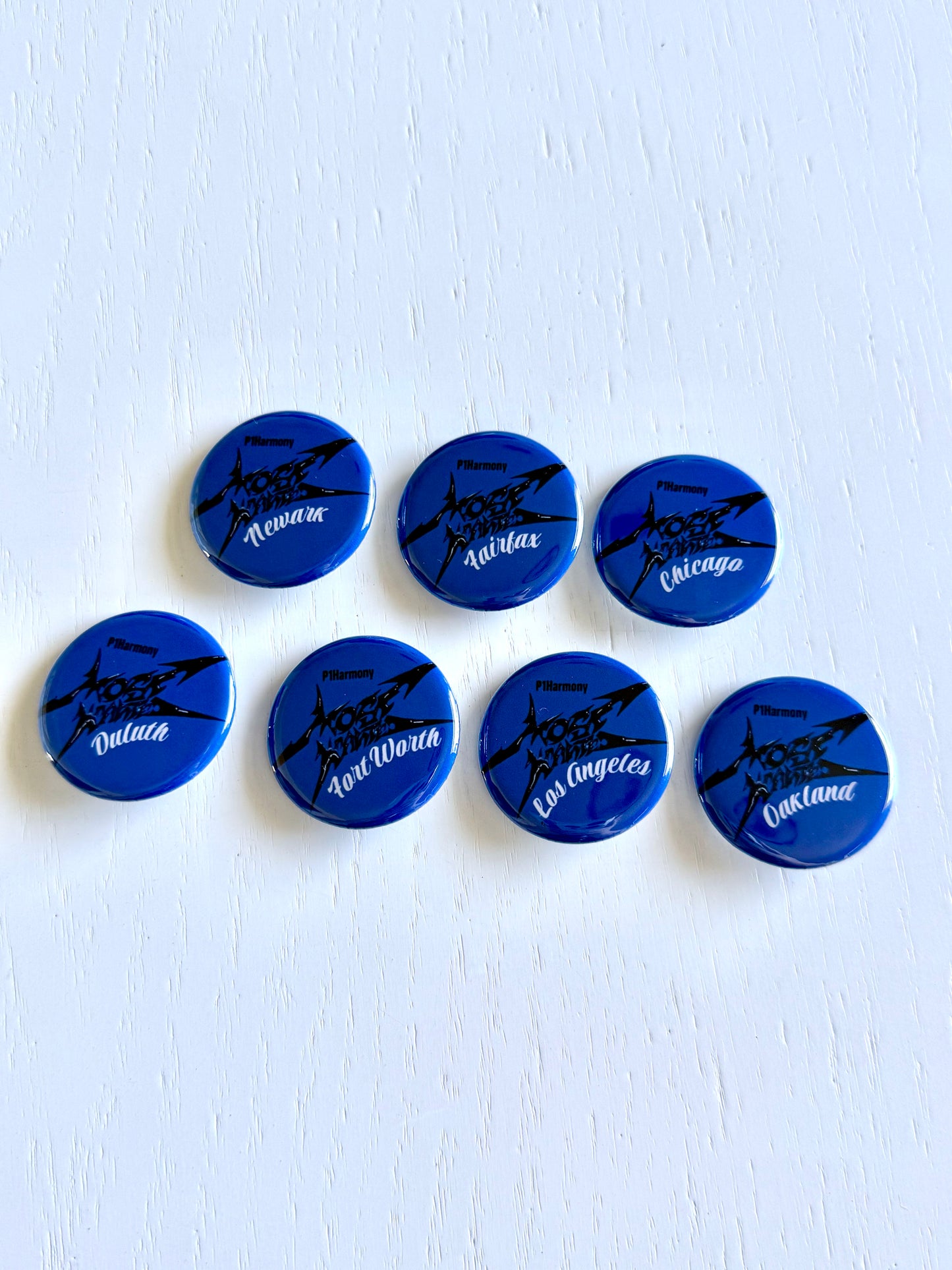 P1H Most Wanted Tour City Button Pins