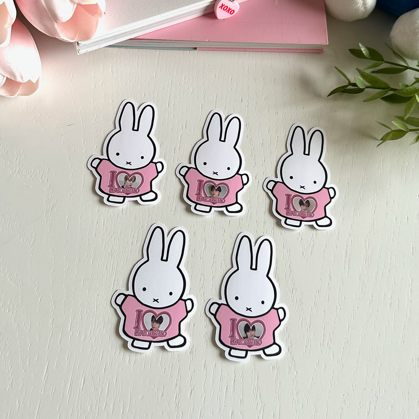 TXT Bunny I Love my Boyfriend Stickers