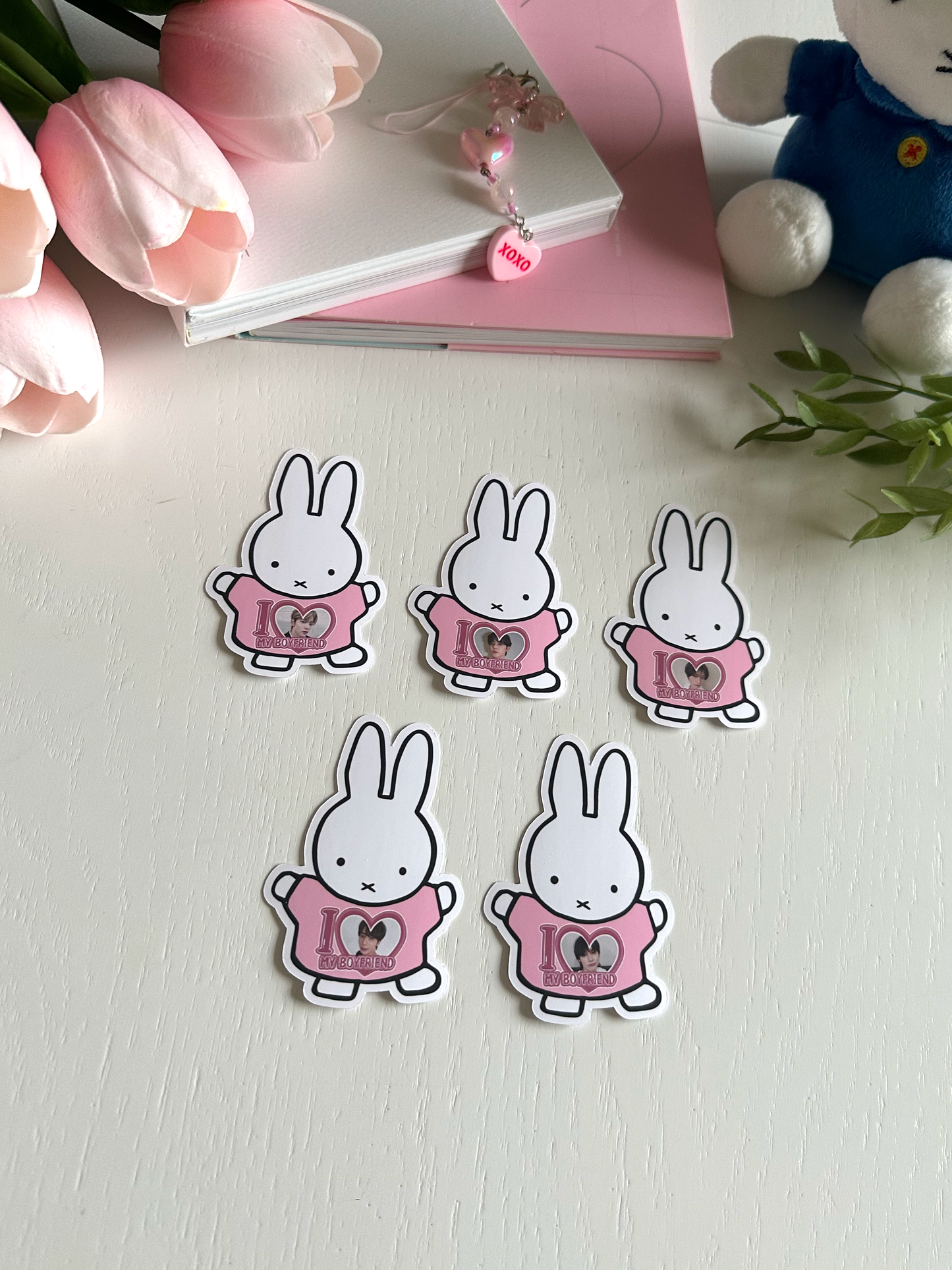 TXT Bunny I Love my Boyfriend Stickers