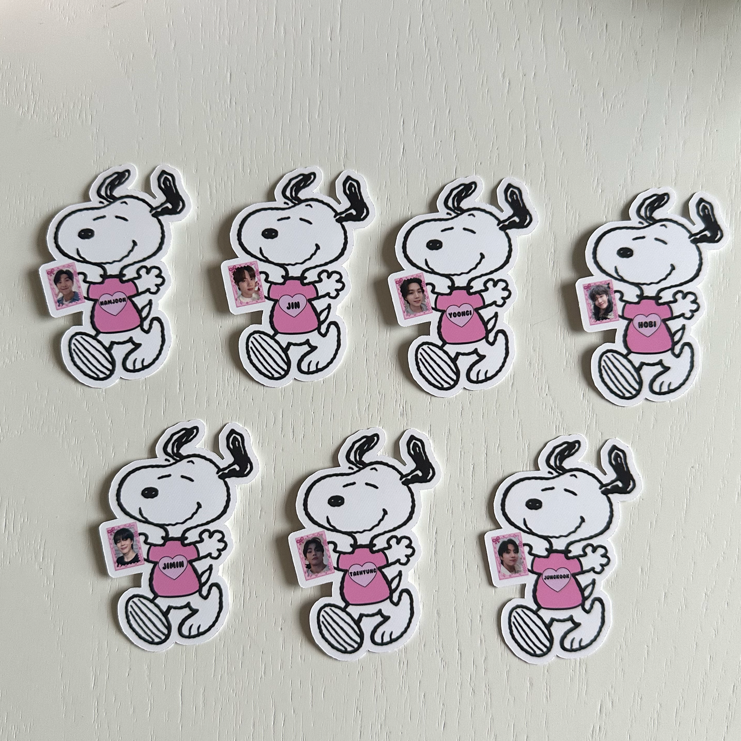 Bangtan Pink Bias Stickers