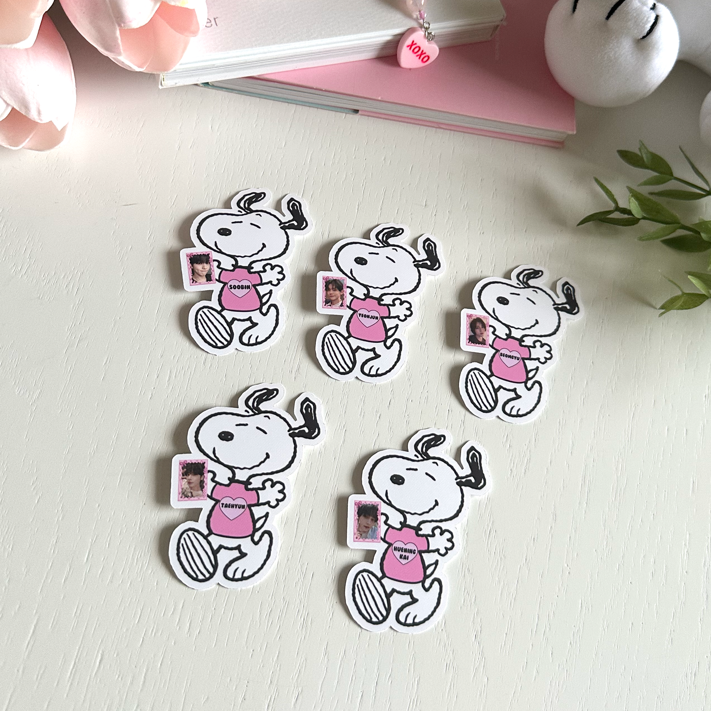 TXT Pink Bias Stickers