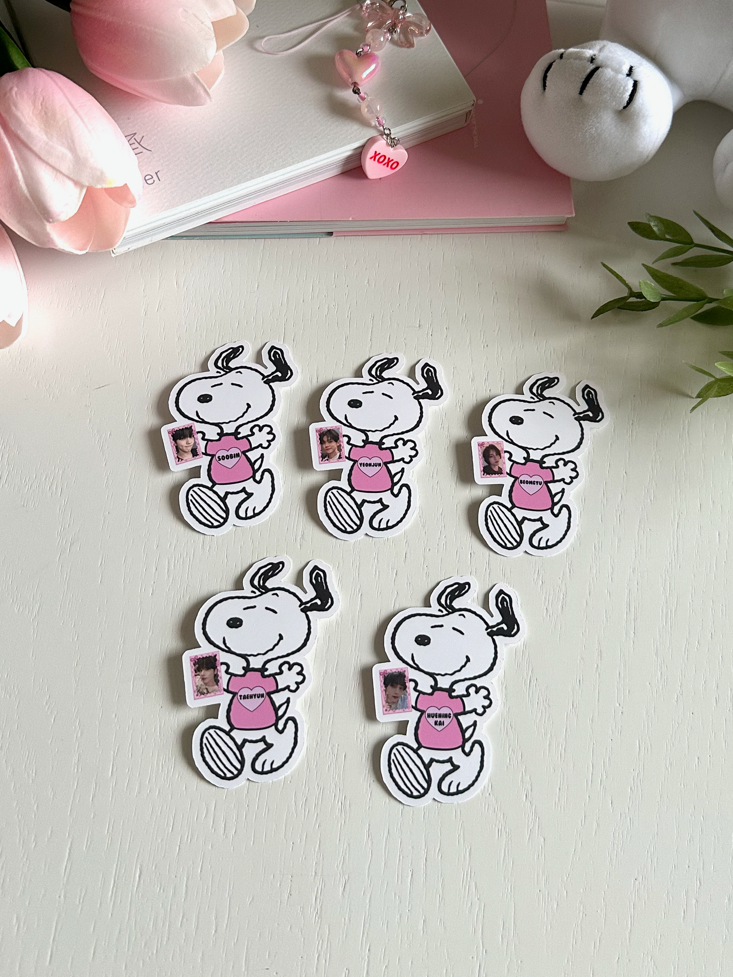 TXT Pink Bias Stickers