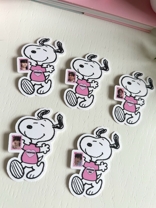 TXT Pink Bias Stickers