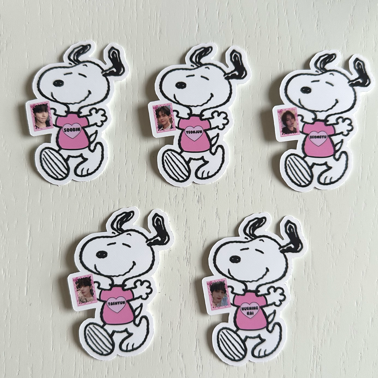 TXT Pink Bias Stickers