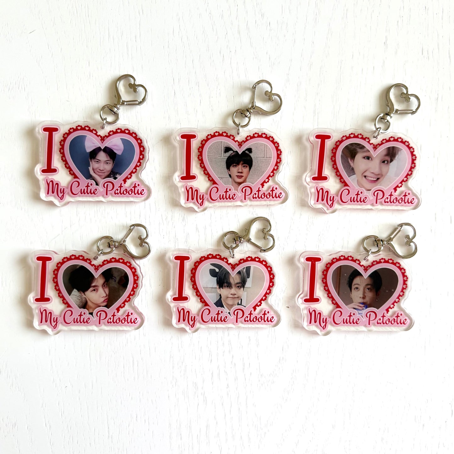 Bangtan I Love my Cutie Patootie Keychains - ON HAND