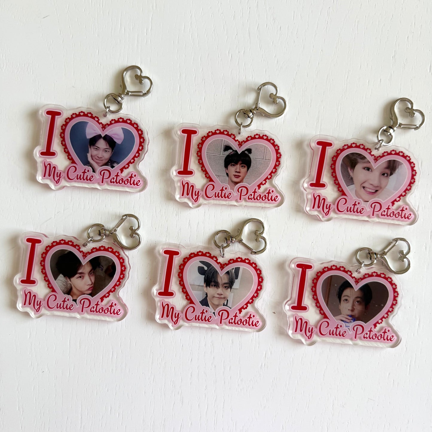 Bangtan I Love my Cutie Patootie Keychains - ON HAND