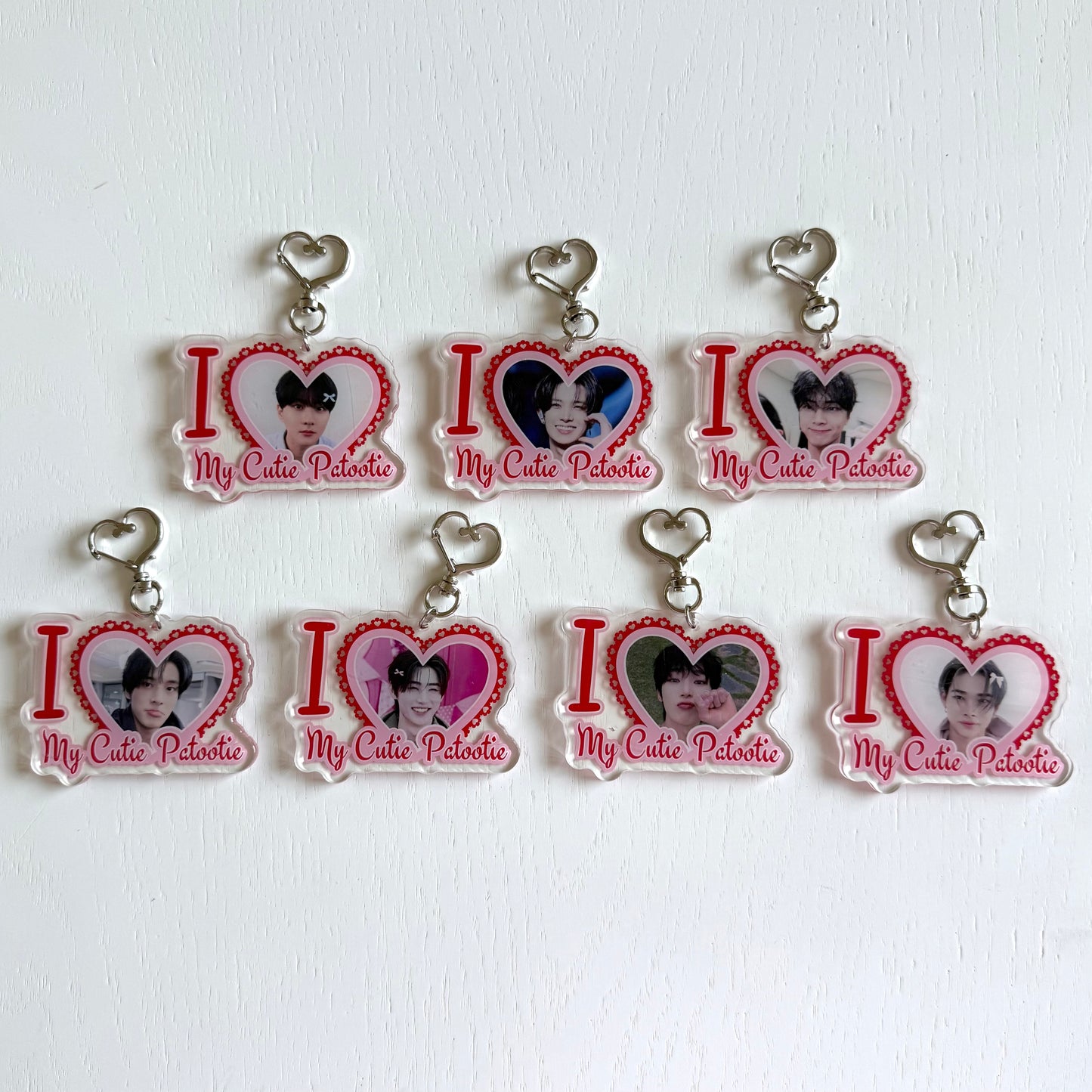 EN- I Love my Cutie Patootie Keychains - ON HAND
