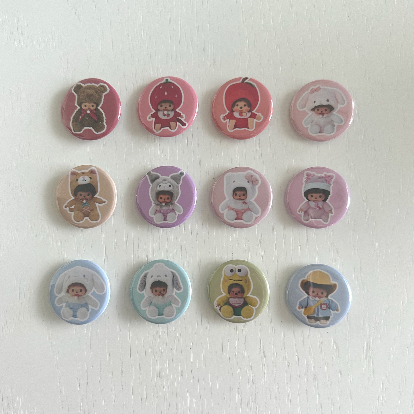 Cute Baby Monkey Button Pins