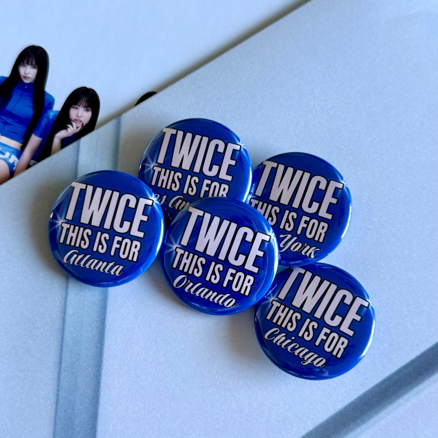 This is For Tour City Button Pins
