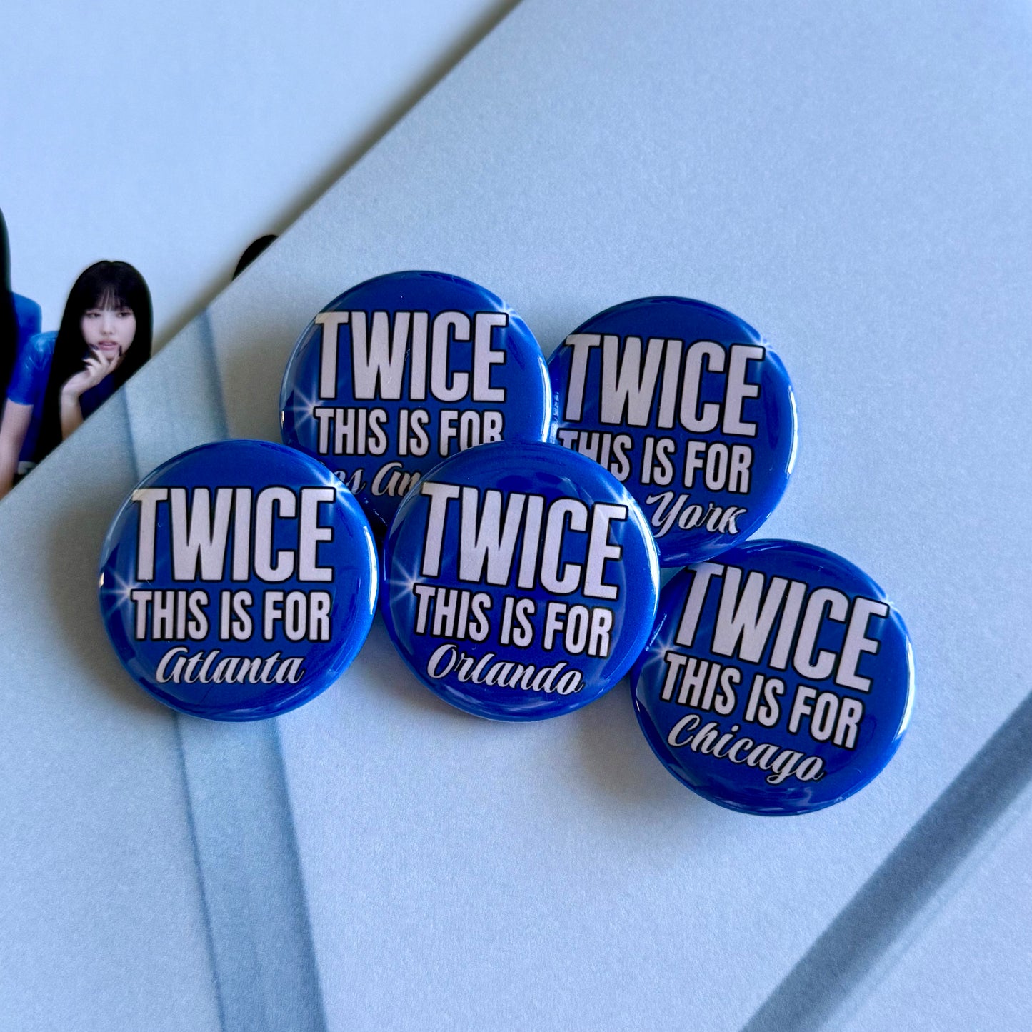 This is For Tour City Button Pins