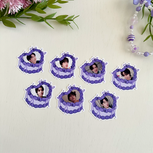 Bangtan Heart Cake Bias Stickers
