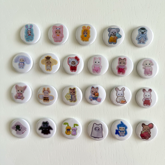 Cute Animal Critter Button Pins