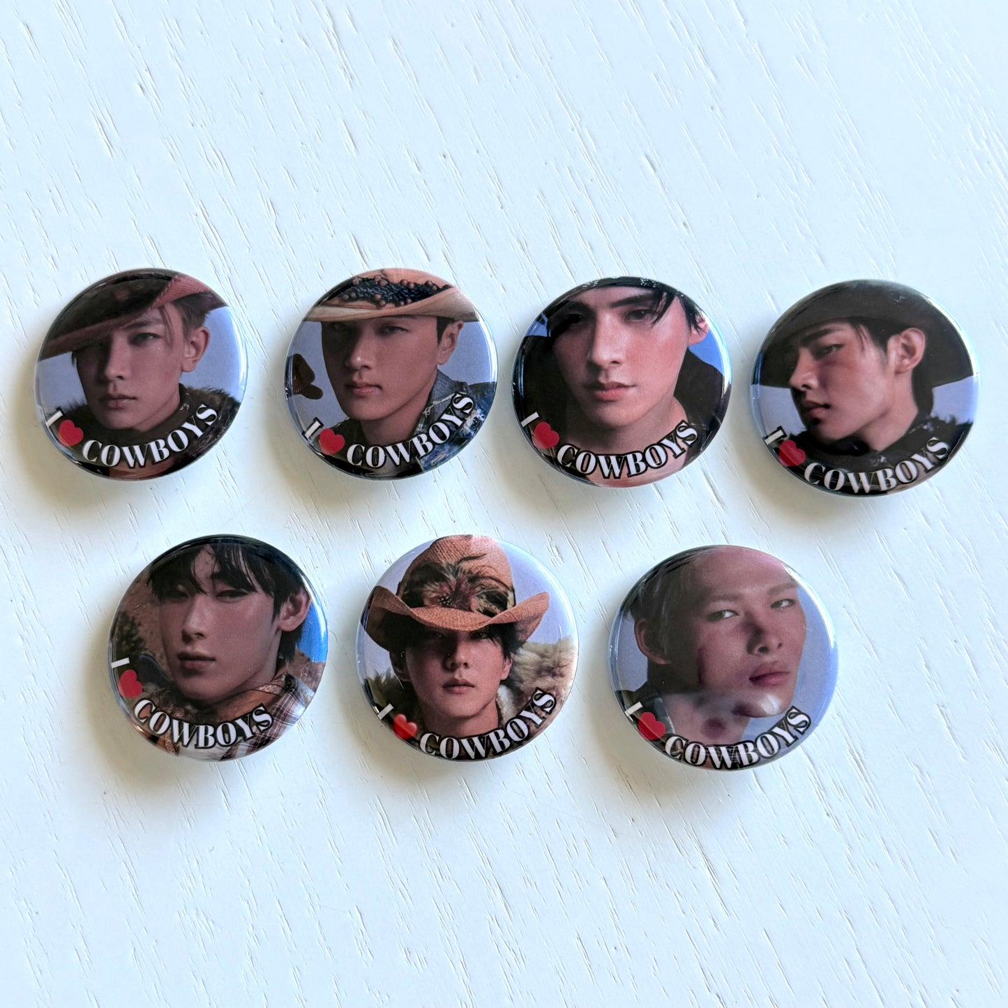 Enhypen I Love Cowboys Button Pins