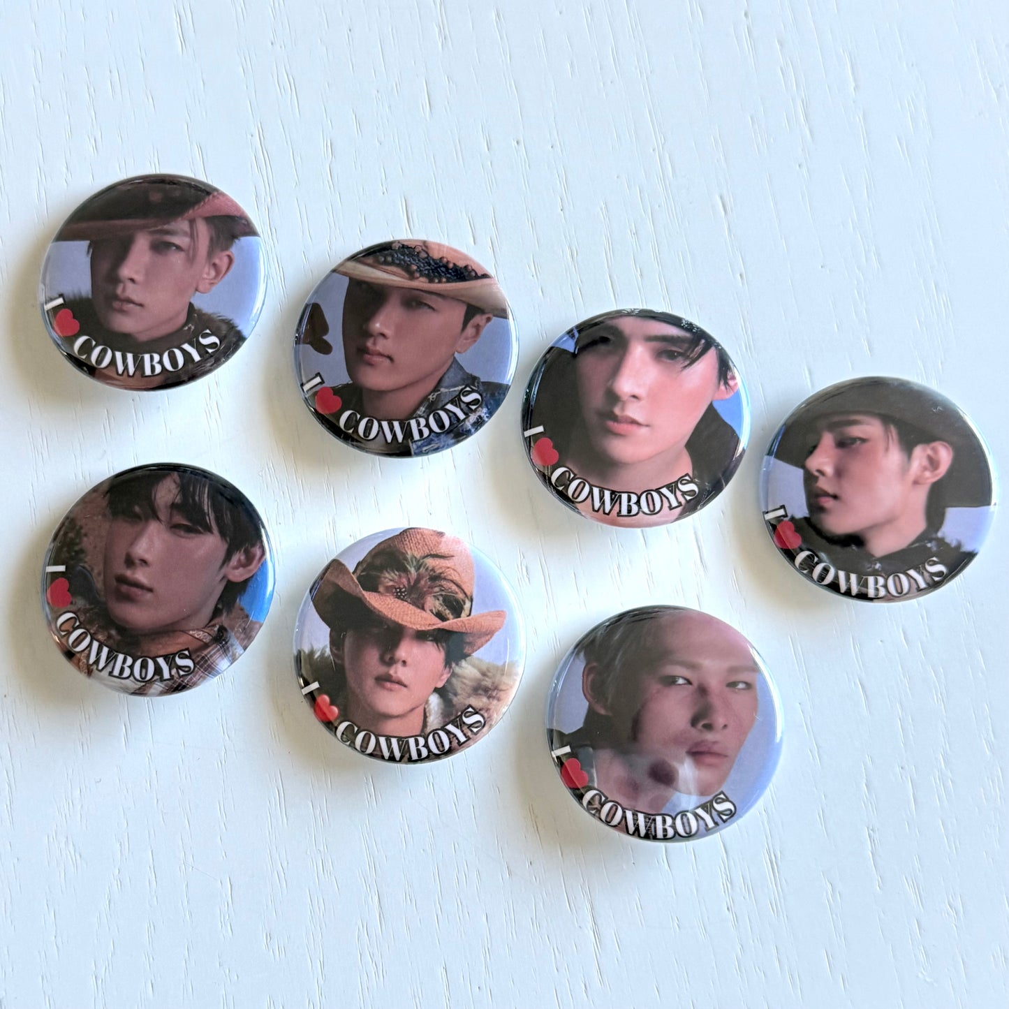 Enhypen I Love Cowboys Button Pins