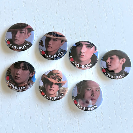 Enhypen I Love Cowboys Button Pins
