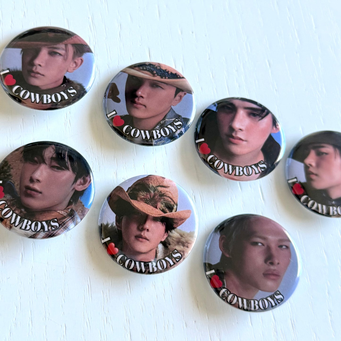 Enhypen I Love Cowboys Button Pins