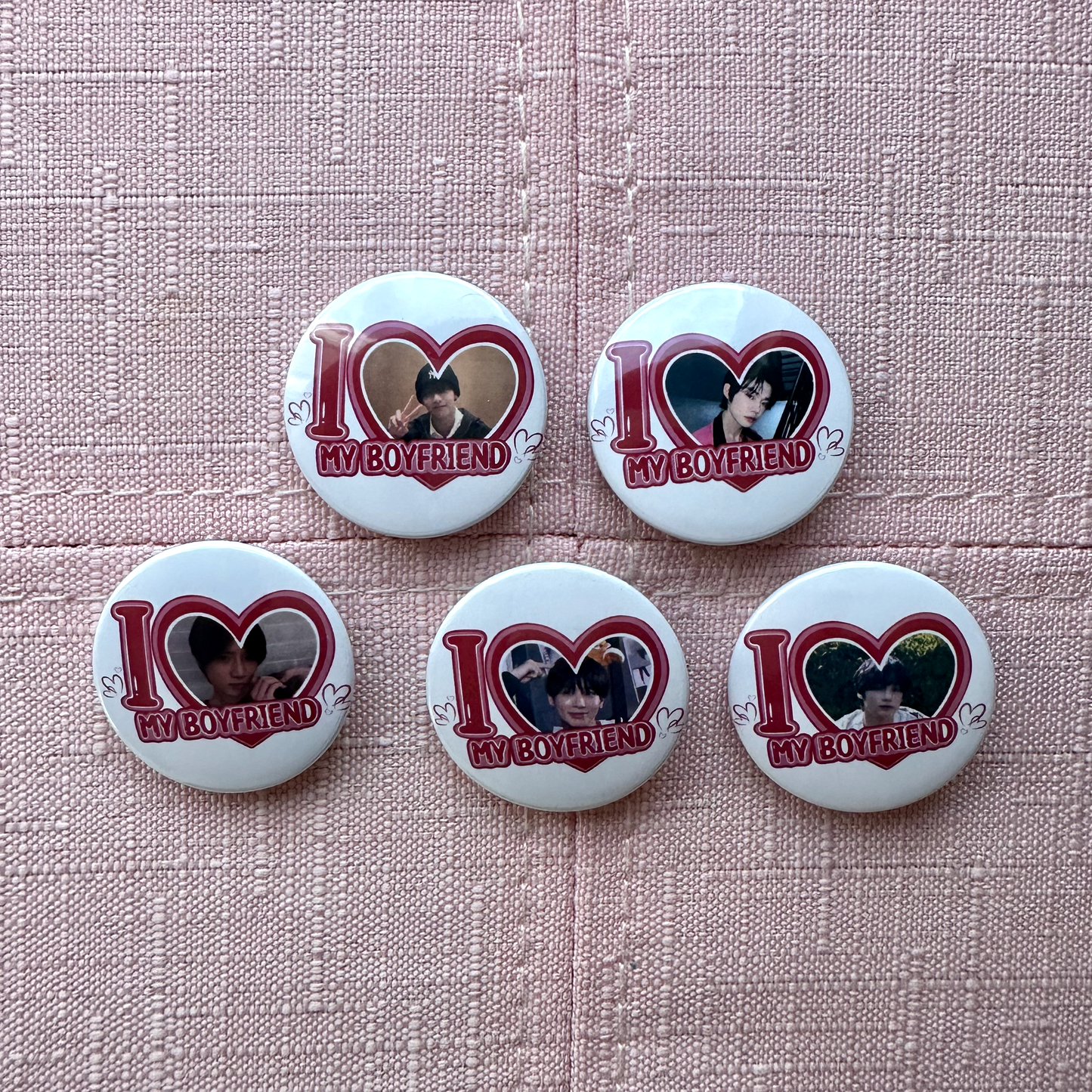 TXT I Love my Boyfriend Button Pins