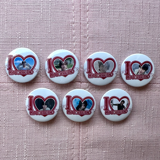 Bangtan I Love my Boyfriend Button Pins