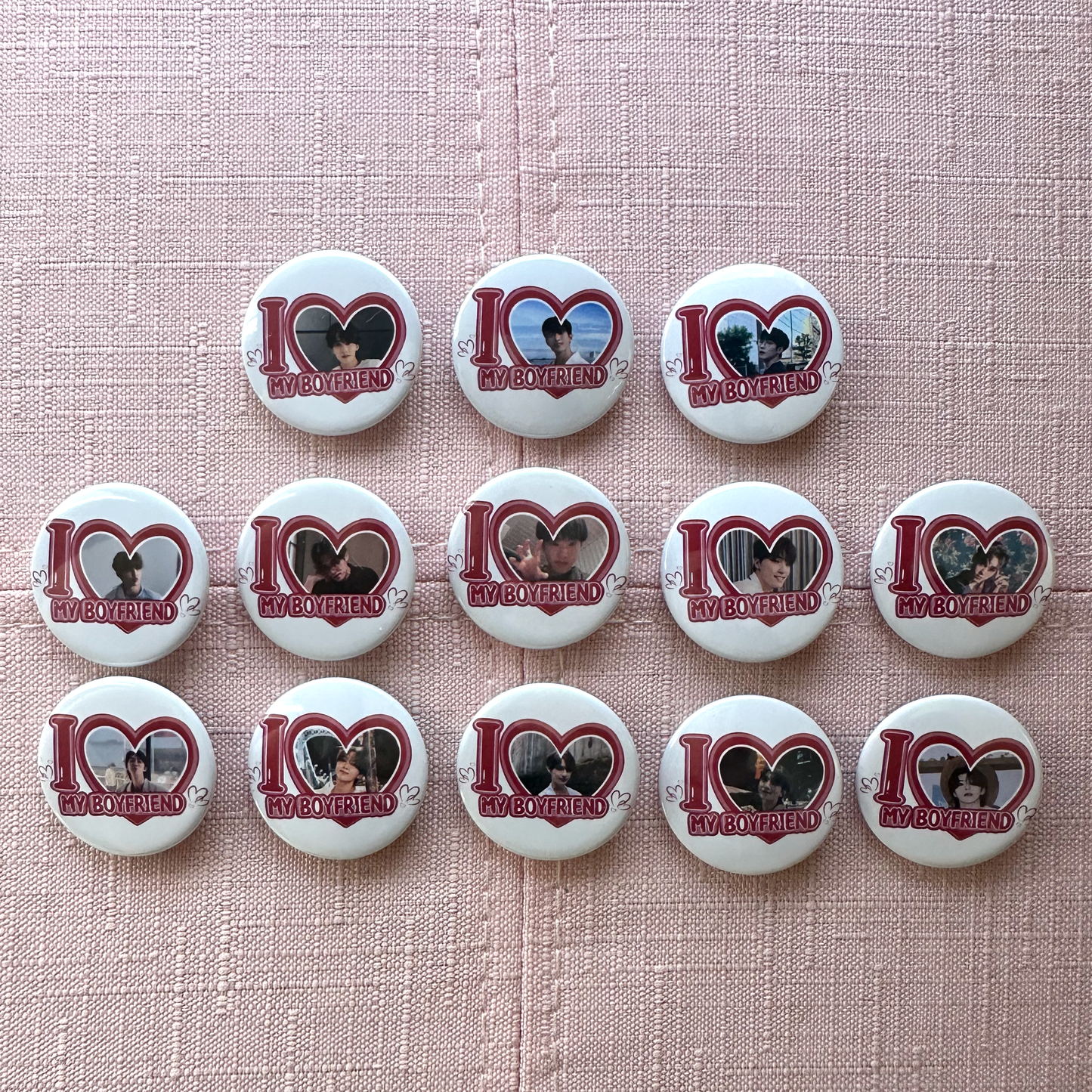 Seventeen I Love my Boyfriend Button Pins