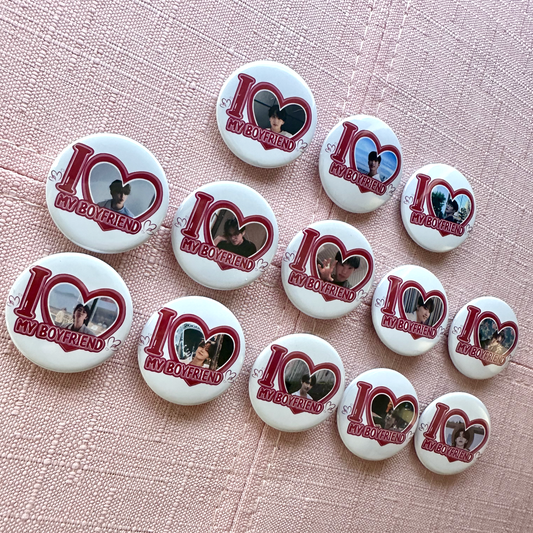 Seventeen I Love my Boyfriend Button Pins