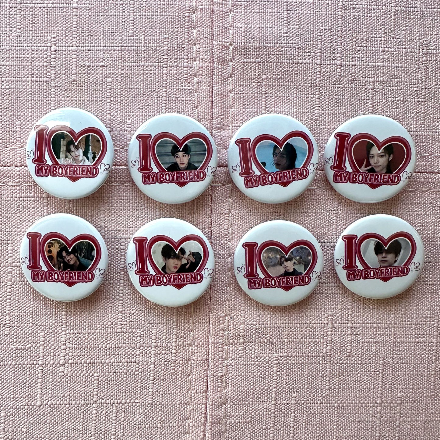 Stray Kids I Love my Boyfriend Button Pins