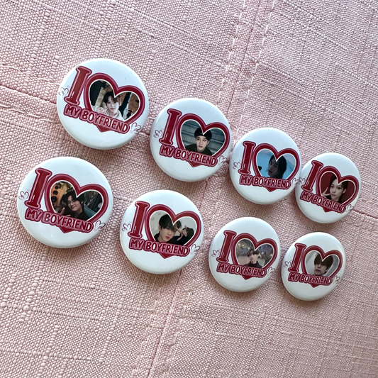 Stray Kids I Love my Boyfriend Button Pins