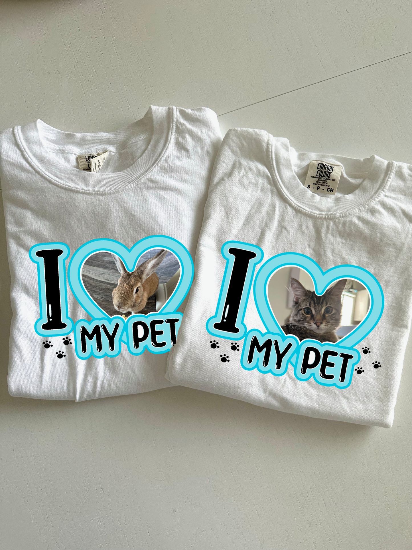 Custom I Love my Pet T-Shirts