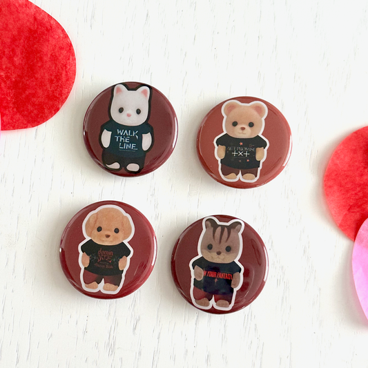 K-Pop Concert Tour Shirt Button Pins