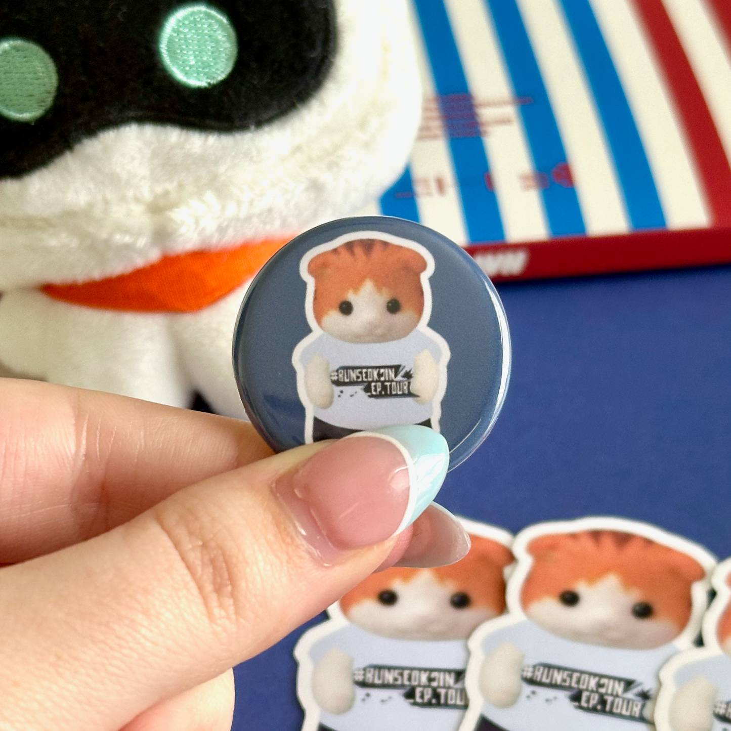 Run Seokjin Tour Button Pins & Stickers
