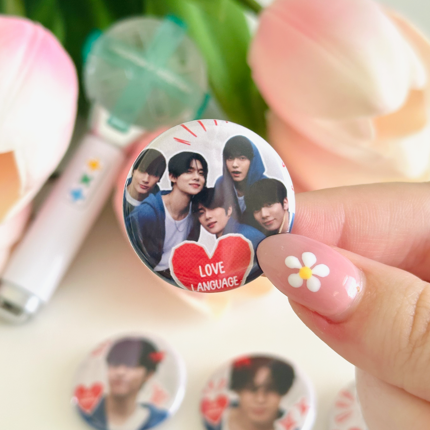 Love Language Button Pins