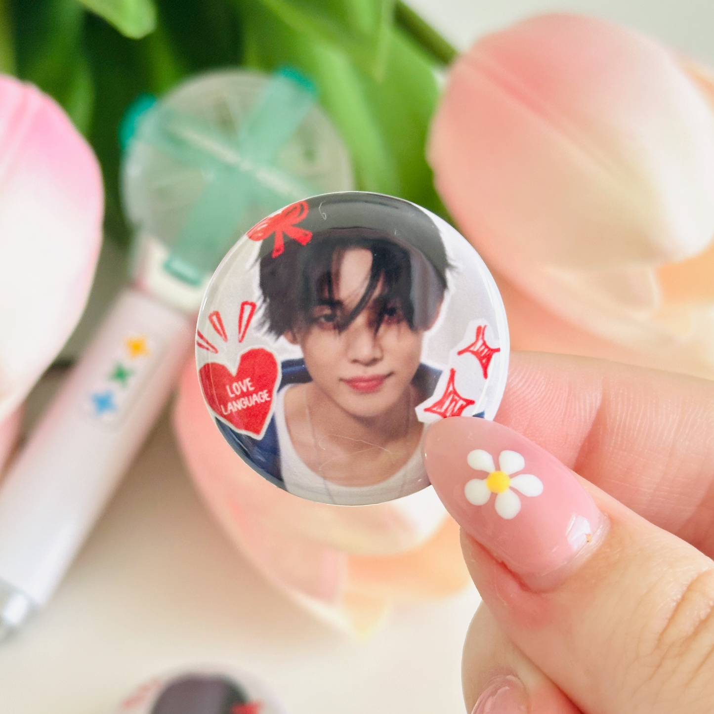 Love Language Button Pins
