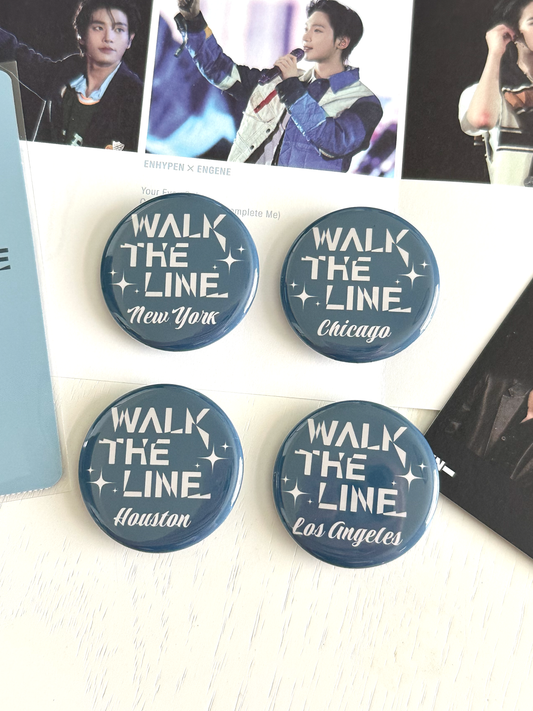 Walk the Line Tour Button Pins