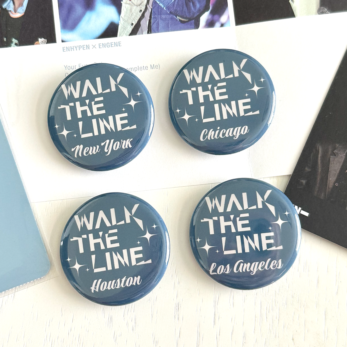 Walk the Line Tour Button Pins
