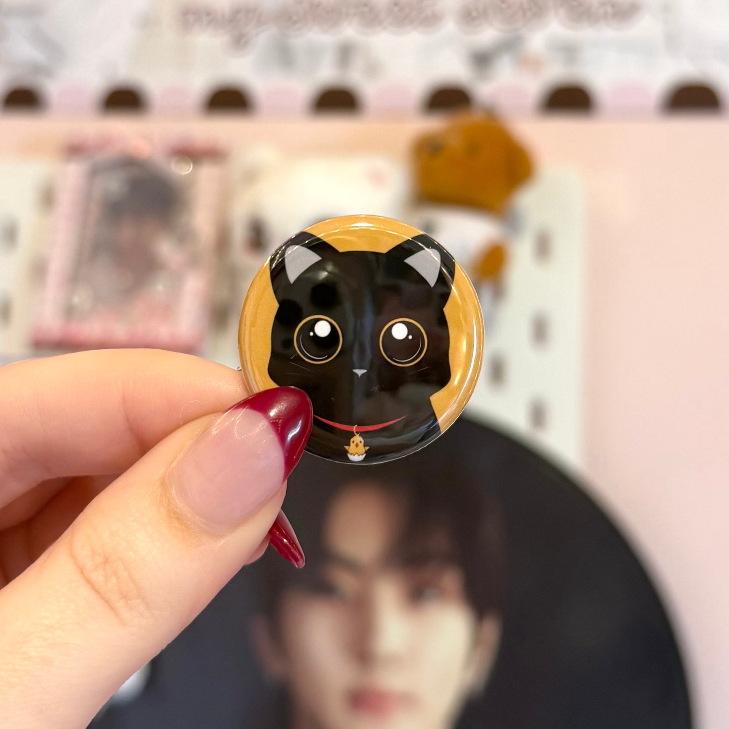 Tang Cat Button Pin