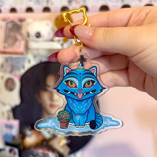 Blue Tiger Keychain