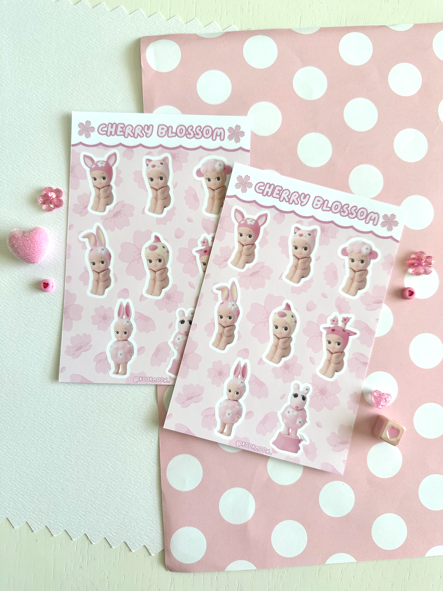 Cherry Blossom Angel Babies Sticker Sheet