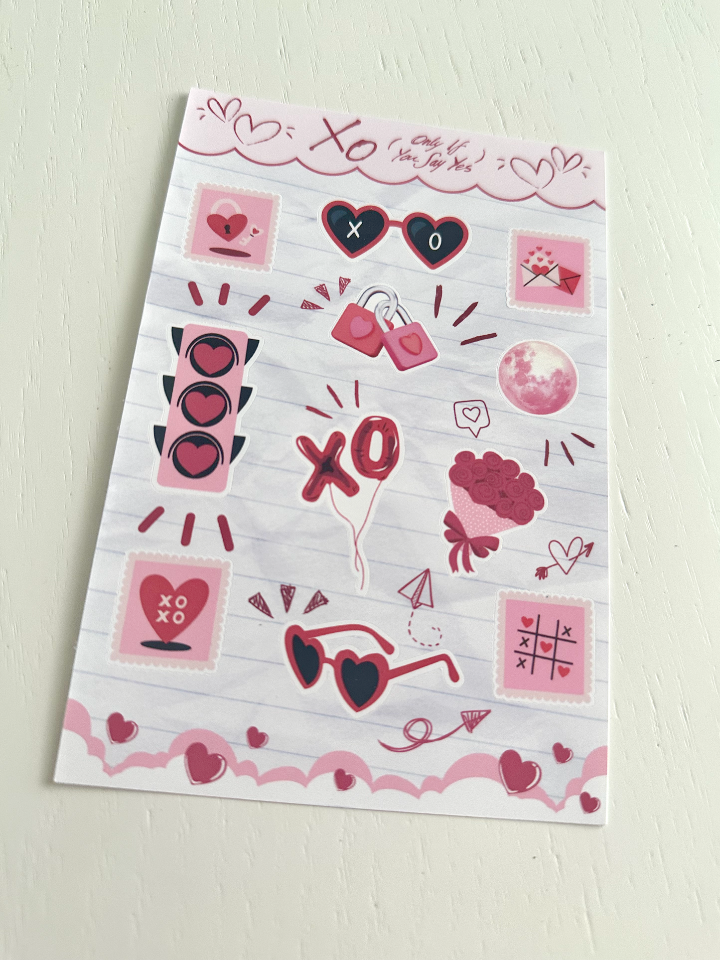 XO Romance Untold Sticker Sheet