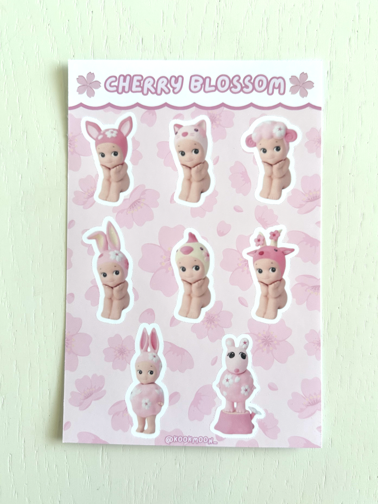 Cherry Blossom Angel Babies Sticker Sheet
