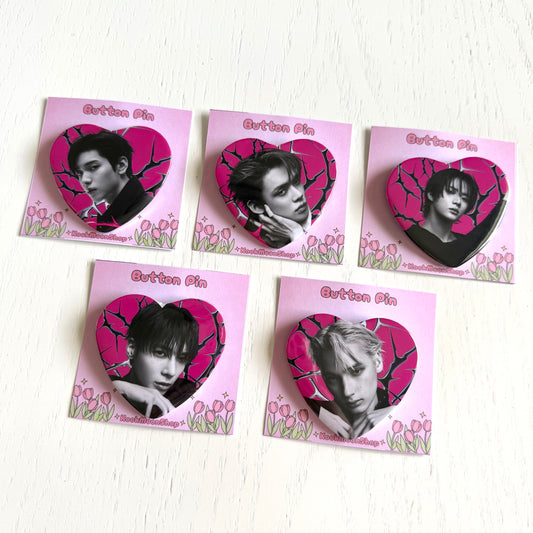 Tubatu Thorn Heart Button Pins