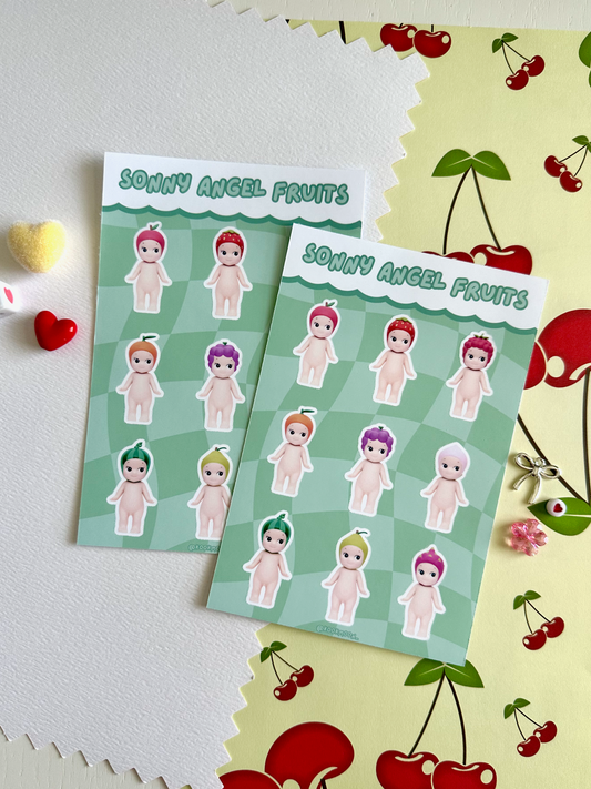 Fruit Angel Babies Sticker Sheet