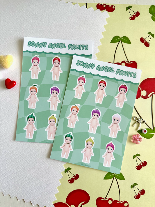 Fruit Angel Babies Sticker Sheet