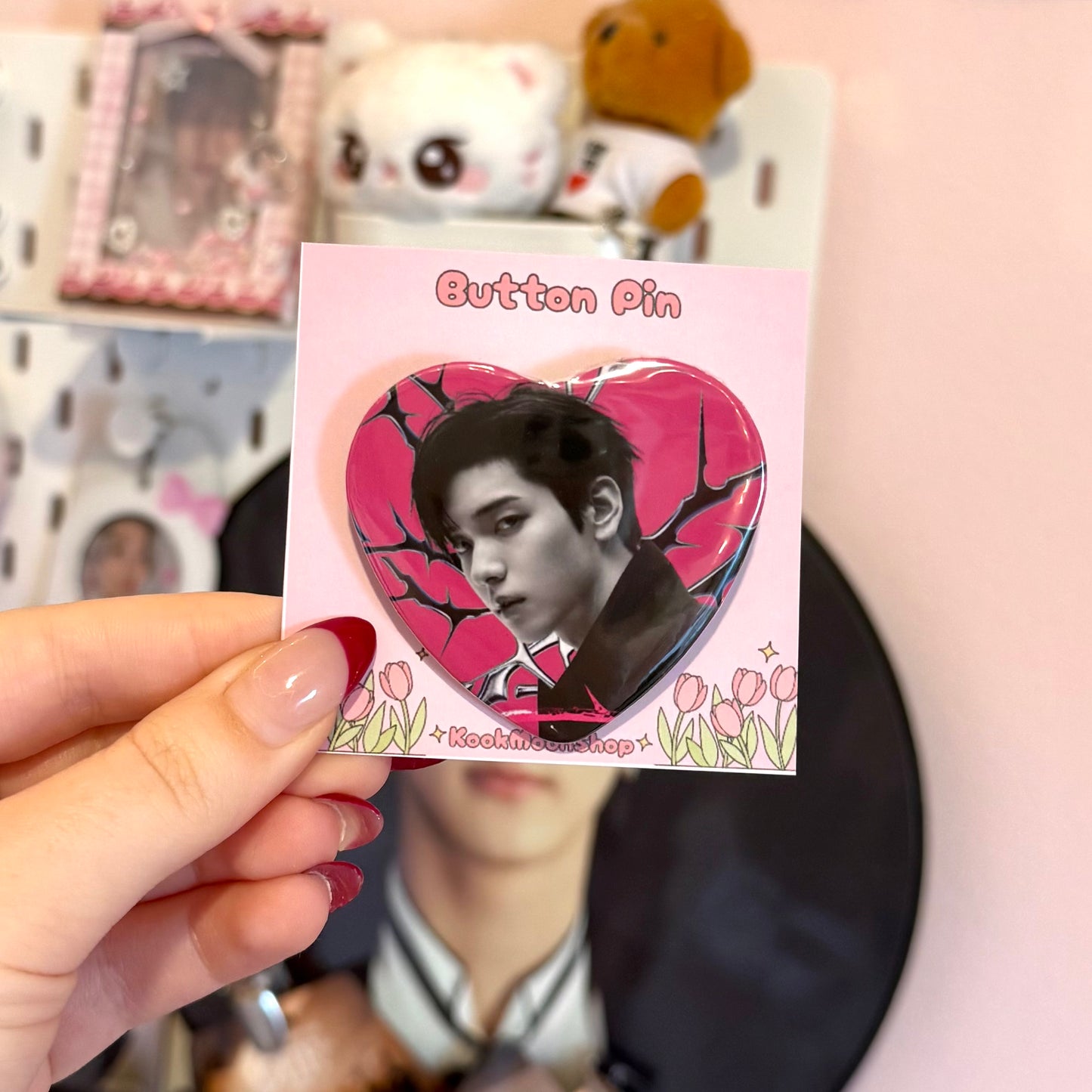 Tubatu Thorn Heart Button Pins