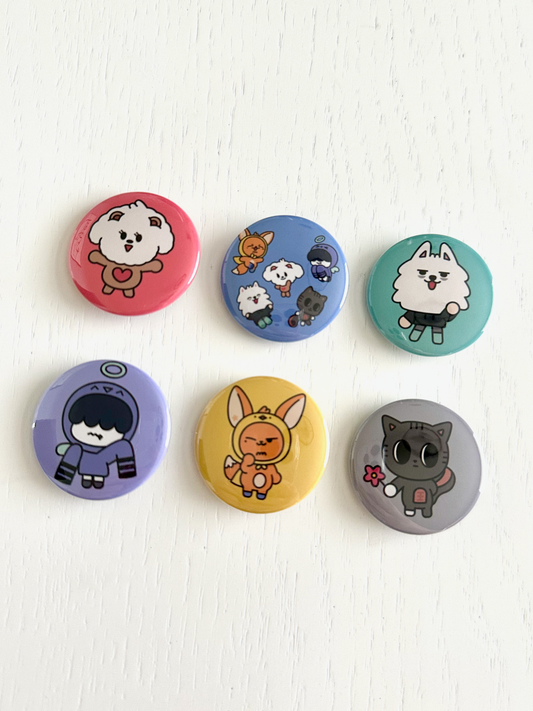 TXT Character Button Pins