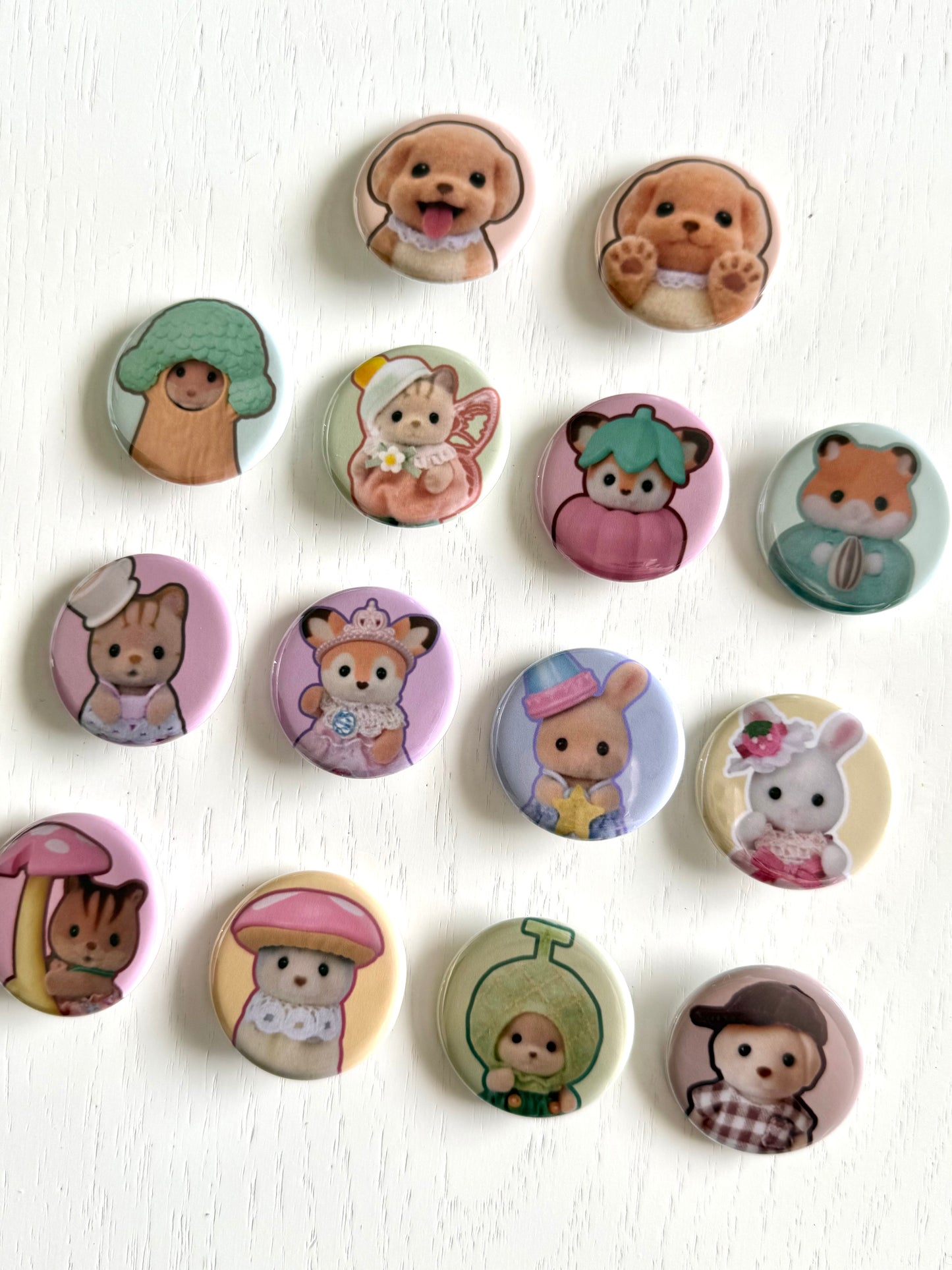 Cute Animal Critter Button Pins 2.0
